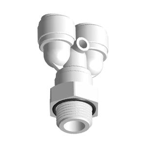 Schwenkbarer männlicher Y-Steckanschlussverbinder mit BSPP-Gewinde