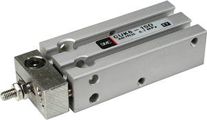 SMC Pneumatik - C(D)UK, Zylinder für Direktmontage, verdrehgesichert, doppeltwirkend, eingebauter Magnetring, 25, 5, ohne Signalgeber, 0.5 m (oder keine bei Ausführung ohne Signalgeber)