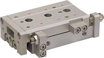 SMC Pneumatik - MXSL, Kompaktschlitten, doppeltwirkend, Kreuzrollenführung, symmetrisch, 6, Kolben-&Oslash; bis 16 mm: M-Gewinde, Kolben-&Oslash; ab 20 mm: Rc-Gewinde, 10, ohne Einstellung