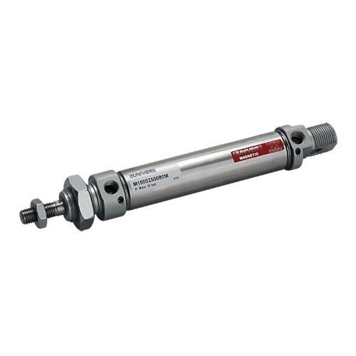 Univer - Serie M Mikrozylinder ISO 6432 Ø 8 ÷ 25 mm, Kolbenstange aus Edelstahl(Standardversion), D.W. Standardversion, Ø10, 20, Magnetausführung (Ø10÷25)