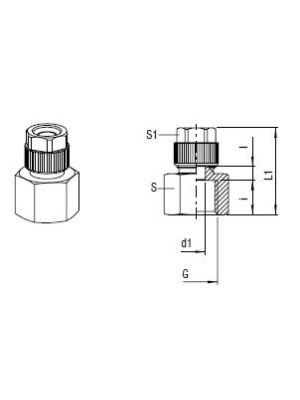 AVS-146M Gerader-Einschraub-Verschraubung