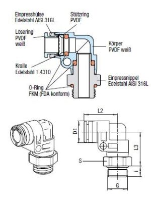 AVS-930V L-Steckanschlussverbinder