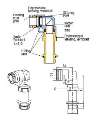 AVS-980P L-Steckanschlussverbinder