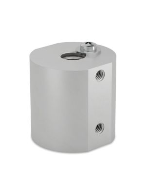 Montageblock Ø8mm für Mikroventile aus Aluminium