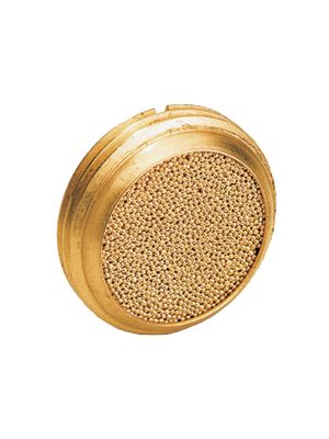 Kegelförmiger Schalldämpfer aus gesinterter kugelförmiger Pastille mit Schlitz