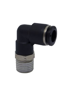 Schwenkbarer L-Steckanschlussverbinder mit BSPT-Außengewinde, vernickelt