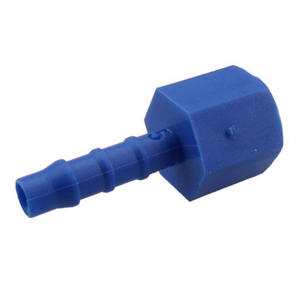 Aufschraub-Schlauchtülle, Nylon, blau, zylindrisch, G 1/2 IG, Schlauchanschluss Ø 19mm - für Lebensmittel geeignet