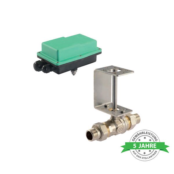 Comparato - Kugelhahn elektrisch mit Abstandshalter - Diamant PRO, 2-Wege, 1/2 M/M, DN15, PN16, 230V