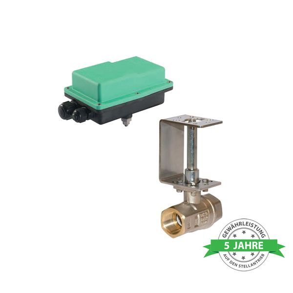 Comparato - Kugelhahn elektrisch mit Abstandshalter aus Edelstahl- Diamant PRO, 2-Wege 1/2 W/W, DN15, PN40, 230V