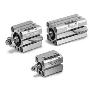 SMC Pneumatik - 10/11-C(D)QS, Kompakt-Zylinder, doppelt wirkend, Standard-Kolbenstange, Reinraumserie, (Reinraumserie), 12, 5, Standard (Kolbenstangen-Innengewinde), ohne Signalgeber