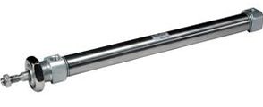 SMC Pneumatik - C(D)85K, ISO-Zylinder (ISO6432), doppeltwirkend, einseitige Kolbenstange, verdrehgesichert, eingebauter Magnetring, (Gewinde beidseitig), 12, 25, Schienenmontage