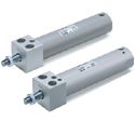 SMC Pneumatik - C(D)G1R-Z, Druckluftzylinder für Direktmontage, doppeltwirkend, Standardkolbenstange, eingebauter Magnetring, (Elastische Dämpfung), 20, 150, Kolbenstangen-Außengewinde, (Gabelgelenk)