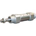 SMC Pneumatik - C(D)M2K-Z, Druckluftzylinder, verdrehgesichert, doppeltwirkend, Standardkolbenstange , eingebauter Magnetring, (Grundausführung), 25, 50, Elastische Dämpfung, Kolbenstangen-Außengewinde