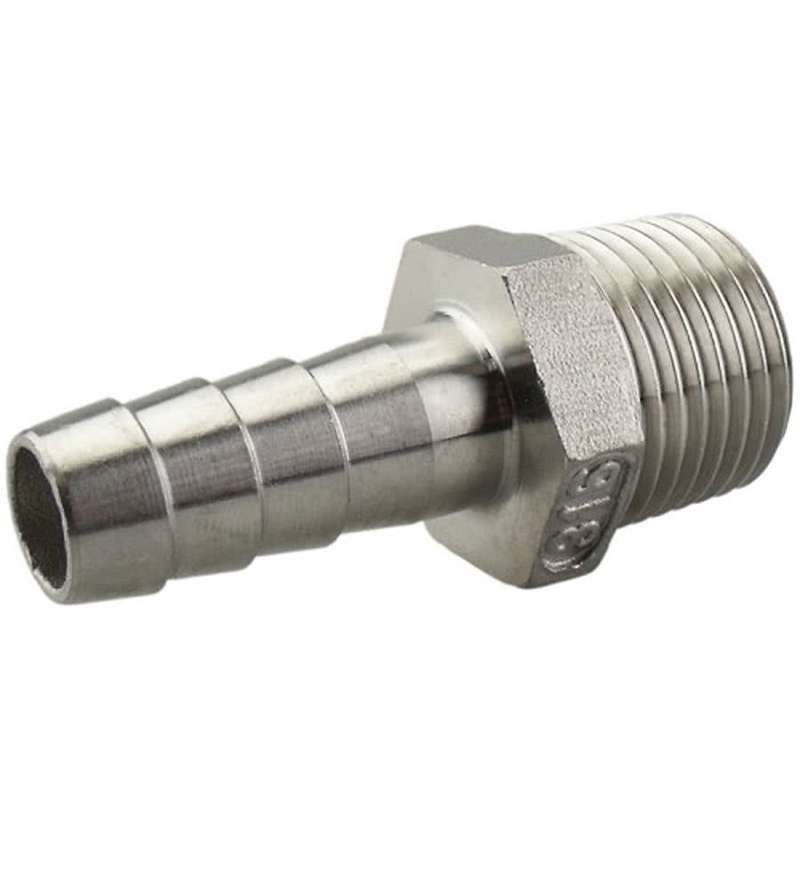 Einschraub-Schlauchtülle, Edelstahl, konisch, R 1 AG, Schlauchanschluss Ø 25,4mm