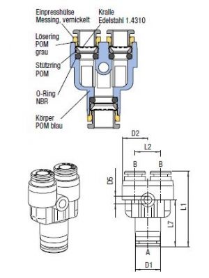 AVS-982P Y-Steckanschlussverbinder