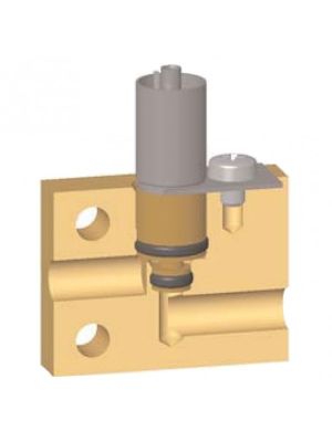 Montageblock Ø21mm für Mikroventile aus Alu eloxiert - G1/8