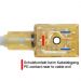 Leuchtende Leitungsdose Bauform B(I) 230V AC mit LED und Schutzbeschaltung - 3,0m PUR Kabel